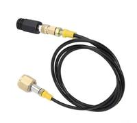 W21.8-14 Tank Adapter with DIN477 Brass Thread Connector, Black Nylon High Pressure for Soda Water Hose Kit 1.5m, for SodaStream and Large Tank Thread