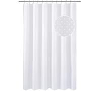 (W213.5 X L213.5) White Diamond Polyester Shower Curtain - All Sizes