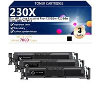 W2300X Compatible Toner Cartridges for HP Color Laserjet Pro 4203dw 4203dn 4203cdn MFP43 Printers, High Yield 7800 Pages, High Definition Printing,Black-3 pack