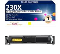 W2300X Toner Cartridges for HP Color Laserjet Pro 4203dw 4203dn 4203cdn MFP43 Printers, for School Hospital and Bank, 7800 Pages,Yellow-1 pack