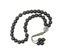 W24 10mm Hematite Gemstone Beads 33 Bead Stress Relief Fidget Worry Prayer Beads Tasbih