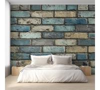 W250 X H175 cm Brick Wallpaper, Wall Mural Rustic Country Bricks Photo Wallpaper, Non-Woven Print Wall Paper for Living Room Bedroom Art Decor, Renter Friendly D&O182