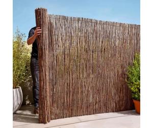 W3-5m x H0.9-2.4m Premium Willow Fencing Screening Rolls | 12 Sizes (W5m x H2.4m)