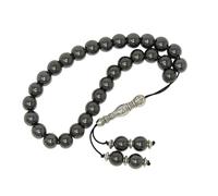 W31 10mm Hematite Gemstone Loose String Greek Komboloi Prayer Beads Worry Beads Handmade Design by Jeannieparnell