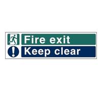 W311 Fire Exit Keep Clear Sign