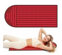 W350 Red Light Therapy Mat for Body, 36" x 16" Redlight Therapy Blanket with Premium Leather, 350 LEDs Dual Wavelength 660nm & 850nm Near Infrared Therapy Pad for Home Use