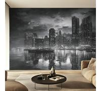 W366 X H254 cm Manhattan Wallpaper, Wall Mural Skyscraper New York Photo Wallpaper, Non-Woven Print Wall Paper for Living Room Bedroom Art Decor, Renter Friendly D&O184