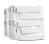 WALPLUS W3DP0002 Bricks 3D Wall Panel, White