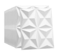 WALPLUS Ga-wa17 Cullinans Eco Friendly 3D Wall Panels - Decorative Tiles - 50X50 Cm - 12 Boards (3 Sqm²), White