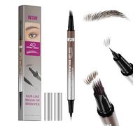 W3W Eyebrow Pencil,Micro Waterproof Brow Pencil for Women,2-in-1 Dual-Ended Eye Brow Pencil,4D Angled Square Tip & Ultra-Fine Tip,Wild Nature Hair-Like Eyebrow,Brown Eyebrow Pencil,02 Medium Brown