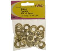 W4 3/8 Inch Brass Eyelets (Pack of 20) - Gold