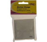 W4 Berker Frame with Hinged Lid - White