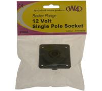 W4 Berker Single Pole 12V Socket - Anthracite