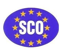 W4 Caravan Motorhome Car Euro Sticker. Scotland - Oval sticker