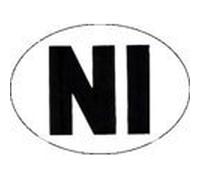 W4 Caravan Motorhome Car NI Sticker - Large Oval