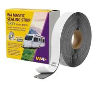 W4 Mastic Sealing Strip Grey 45mm x 5m - Waterproof Butyl Tape for Sealing Roofs, Windows, Doors & Caravans, Flexible Weatherproof Adhesive Strip, Leak Repair & Gap Filling