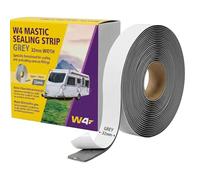 W4 Mastic Sealing Strip Grey - Waterproof Butyl Seal Tape for Roofs, Windows, Doors & Caravans, Flexible Weatherproof Adhesive Strip for Gap Filling, Leak Repair & DIY Applications (32mm)