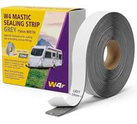 W4 Mastic Sealing Strip Grey - Waterproof Butyl Seal Tape for Roofs, Windows, Doors & Caravans, Flexible Weatherproof Adhesive Strip for Gap Filling, Leak Repair & DIY Applications (19mm)
