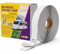 W4 Mastic Sealing Strip White - Waterproof Butyl Seal Tape for Roofs, Windows, Doors & Caravans, Flexible Weatherproof Adhesive Strip for Gap Filling, Leak Repair & DIY Applications (32mm)