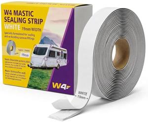 W4 Narrow Mastic Sealing Strip - White, 5m x 19mm