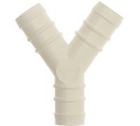 W4 Y-Piece Hose Connector - White, 1/2 Inch