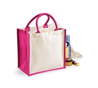 W421=Westford Mill Printers Midi Jute Bag Colour=Fuchsia Size=O/S