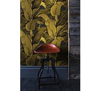 W4B Modern Gold Banana Wallpaper. Ecological Paper (No Solvent). Easy to Apply/Remove. 8 Sheets of 39.4x27.5 in (59.2 sq ft). House, Furniture Decoration and Renovation. Made in Italy.