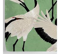 W4B Modern Green Heron Wallpaper. Ecological Paper (No Solvent). Easy to Apply/Remove. 8 Sheets of 39.4x27.5 in (59.2 sq ft). House, Furniture Decoration and Renovation. Made in Italy.