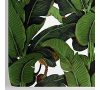 W4B Modern White Banana Leaves Wallpaper. Ecological Paper (No Solvent). Easy to Apply/Remove. 8 Sheets of 39.4x27.5 in (59.2 sq ft). House, Furniture Decoration and Renovation. Made in Italy.