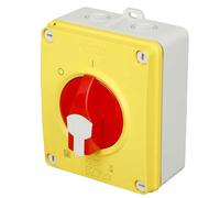 (W6.1) GW70436P - Gewiss 32A 4 Pole Emergency Rotary Isolator Switch IP66 / 67 /
