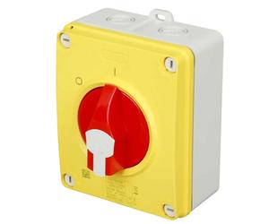 (W6.1) GW70436P - Gewiss 32A 4 Pole Emergency Rotary Isolator Switch IP66 / 67 /