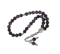 W66 33 Bead Stress Relief Fidget Worry Prayer Beads Tasbih 10mm Amethyst Gemstone Beads