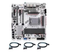 W680 Micro ATX NAS Motherboard, LGA1700 U-DIMM DDR5 ECC, 10G+2.5Gx2 LAN, 12 SATA Ports(with 3 x SFF 8643 Cables), Triple M.2, PCIe 5.0, Dual HD + Dual DP +USBC 5 Display for 12th/13th/14th Gen CPU