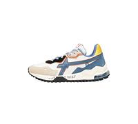 W6yz Breeze M Suede and Technical Fabric Pumpkin Sneaker, Beige, 7.5 UK