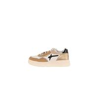 w6yz Xenia W Suede/Micro/Metallic Sand-White-Platinum, Beige, 8 UK