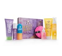 W7 Beauty Blast Skincare Secrets Gift Set - Complete Full Size Skincare Routine with Day Cream, Serum, Cleansers, Toner Mist, Eye Cream and Makeup Remover Pad - Skincare Gifting