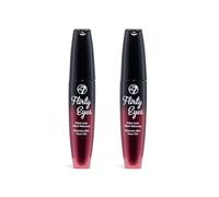 W7 Flirty Eyes Mascara - Long-Lasting, Hourglass Black Mascara For Volume And Length - 2 Pack