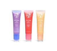 W7 Gloss Away Trio - Hydrating Lip Balm Gift Set with Shea Butter & Fruit Extracts - Restores Chapped & Dry Lips - Vegan & Cruelty-Free - Blueberry, Vanilla, Strawberry