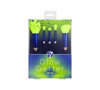 W7 Glow Getter Neon Makeup Brush Set 5 pcs