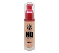 W 7 Cosmetics HD Foundation - Oil-free Liquid, Poreless Matte Medium Coverage - Natural Beige 30ml