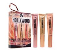 W7 Hollywood Blush & Glow Set - Matte Blusher & Highlighter Trio - Glow Boosting Makeup for All Skin Tones