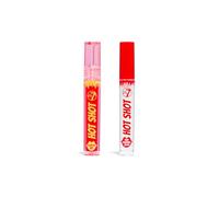 W7 Hot Shot Lip Plumping Duo - Hot Shot Gloss & Hot Shot Oil - 2Pcs Set - Non-Sticky, High-Shine Plumping Finish