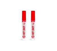 W7 Hot Shot Plumping Gloss Bundle - Enhancing Plump Effect For Fuller Lips - Clear, Natural, High Shine Finish - 2 Pack