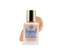 W7 Legend Foundation - Creamy Liquid Foundation for Poreless, Semi-Matte Medium Coverage - 28ml (Soft Tan)