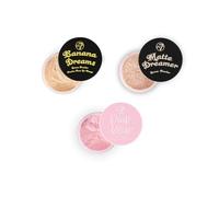 W7 Loose Face Powder Trio 3-Piece Set - Banana, Nude and Pink