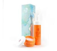 W7 Peachy Clean Cleansing Balm & Hydrating Foam Cleanser Set - Gently Removes Makeup, Dirt & Impurities - Infused with Fruit Extracts & Vitamin E to Help Nourish, Soothe, and Protect the Skin