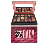 W7 Racy Pressed Pigment Palette - 18 Red Nude Colors - Flawless Long-Lasting Glam Makeup