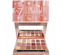 W7 Socialite Indulgent Multi-Textured Pressed Pigment Palette 18 Colour Eye Shadow Palette