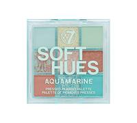 W7 | Soft Hues Pressed Pigment Palette | Colorway: Aquamarine | Tones: Mattes and Duo-Chromes | Color: Blues, Greens, Golds and Nudes | Cruelty Free Makeup For Women