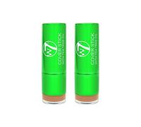 W7 Tea Tree Concealer Stick - Creamy, Skin Soothing Formula For Blemishes & Redness - Long-Lasting Concealer Makeup (Medium/Deep) - 2 Pack